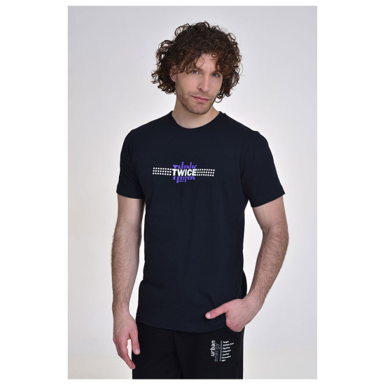 Target Ανδρική κοντομάνικη μπλούζα T-Shirt Single Jersey "Twice"